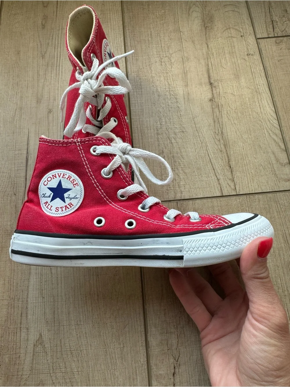 Kids Converse Red High Top Sneakers